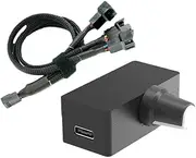 domoi PWM Speed Controller 4Pin PWM Fan Governor PWM Governor USB Type-C Power Supply DIY Watercooling Cooler Option, Fine Workmanship A