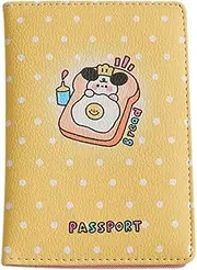 [TINEASUR] Cartoon PU Travel Passport Holder Secure Ticket Document Storage Pouch for Men Durable Stylish Design for Office School Travel Use Keeps Passports Clean Dry