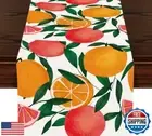 Lovely Modern Style Fruit Print Table Runner, Kitchen Dining Table Decor, Ora