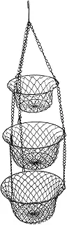Three Tier Hanging Multifunction Adjustable Produce Storage Bin Fruit Basket
