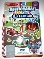 Melissa & Doug PAW PATROL130 Restickable Stickers 4 Page Flip/Flap Pad