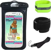 SwimCell 100% Waterproof Phone Case with Armband - Black