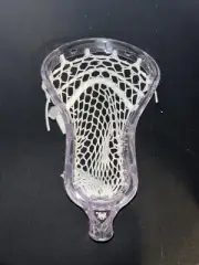 ECD ION CLEAR Lacrosse Head Strung w HERO 3.0 WHITE MESH New Lax Attack Middie