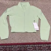 NWT Lululemon Water Repellant Stretch Tennis Jacket Green Chill Size 4 $168