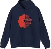 [Generic] Red Poppy Memorial Tribute Quote Remembrance Honor Lest We Forget Inspired Design Hoodie for Adults Hooded Neck Long Sleeve Pullover