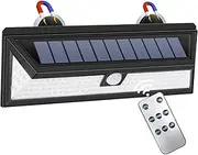 DZGKGM Magnetic Solar RV Light with Motion Sensor, 118 LED Ultra Bright Exterior RV Light, 2400mAh Battery, Easy Install with 2 Strong Magnets, Waterproof Camper & Truck Outdoor Porch Lighting