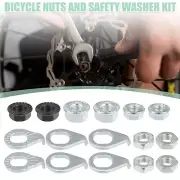 1 Set Bicycle Wheel Axle Nut Safety Washer Kit for Mountain Bike Wheel Axle