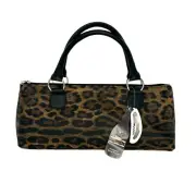 New PRIMEWEAR Insulated Thermal Wine Clutch Bag with Corkscrew Leopard Print