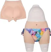 [CRODRES] Silicone Fake Vagina Panties Realistic Butt Enhance Briefs Camel Toes Hiding Gaff Boxer Panty for Transgender