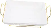 Metal Wire Bread Storage Basket with Removable Liner Versatile Kitchen Organizer for Fruits and Miscellaneous Items Elegant Hollow Design for Pantry Bathroom and Laundry