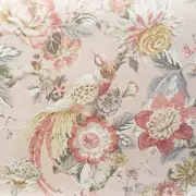 4 Drapes Romantic Pheasant "VALENTINA" in Blush 100% cotton Screenprinted