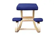 Wooden Ergonomic Kneeling Chair Stool Posture Correcting Blue