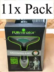 11Pack Furminator Dog Cat Grooming Rake for Loose Hair & Tangles Pet Brush