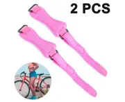 2 Pcs Thickened Pad & Wide Patella Knee Strap, Pain Relief Support - Rose red