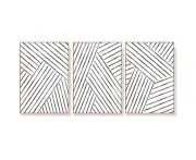 Black And White 3 sets Natural Wood Frame Canvas