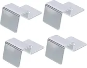 Yardwe 4pcs Support Frame Stainless Steel Securing Clip Glass