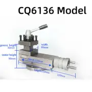 CQ6136 Mini Swing Quick Change Lathe Metal posts&holders Bench Metric Tool Slide