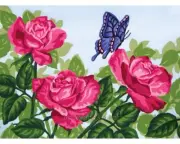 "Bouquet" Printed Needlepoint Tapestry Canvas 6244