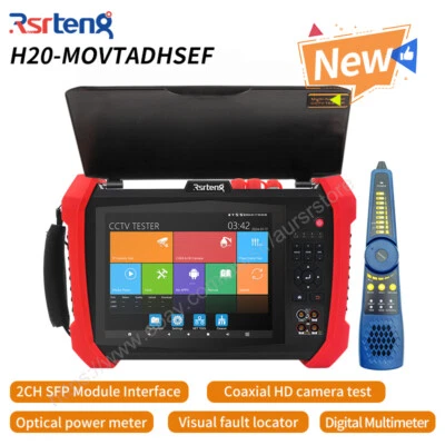 Rsrteng 8in Screen Camera Tester CVI/TVI/AHD/SDI WiFi Poe IPC-H20-MOVTADHSEF