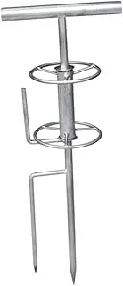 B Baosity Garden Hose Guide Spike Hose Reel Hose Pulling Stand Water Hose Stakes for Vegetable Patches, Metal Turntable