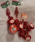 Vtg Kmart “Trim a Home” Various Sized Christmas Glass & Plastic Ornaments RED