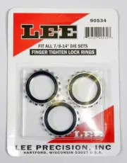 NEW LEE Lock Rings - 3 Pack Self Tighten Ring - 7/8x14 Reloading Press Die 90534