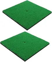 Golf Practice Mats Set of 2 Real Grass Surface for Professional Hitting Training