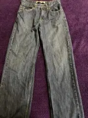 Levi's size 16 slim 550 Blue Light Wash Straight Denim Jeans 26x28 boys NWT