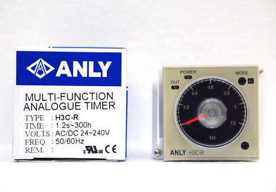 1pc Industrial Timer H3C-R AC/DC 24~240Vin 1.2S~300H ANLY Taiwan