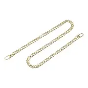 Iron Flat Chain Strap, 32" Handbag Chains Purse Straps DIY Replacement, Gold