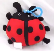 Snow Foam Micro Beads Lady Bug Cushion/Pillow Backpack/Purse Clip-Brand New!
