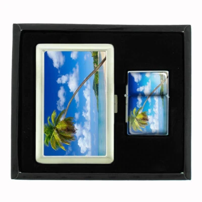 OCEAN VIEW D5 CIGARETTE CASE / WALLET & LIGHTER GIFT SET