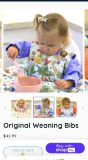 Japoodah Original Weaning Bib With Sleeves