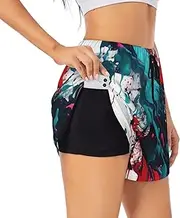 [GaxfjRu] Abstract Paint Splashes Print Women's Running Shorts High Waisted Running Shorts Pocket Sporty Gym Elastic Short