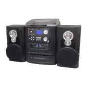 Lenoxx Hi-fi Turntable Vinyl LP/ 3 CD Player/ Dual Cassette Recorder/ AM/ FM