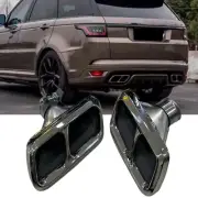 2Pcs Tail Exhaust Pipe Tips For Land Rover Range Rover Sport SVR 2014-21 Silver