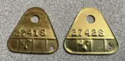 1958 2741S & 2742S DUAL QUAD DODGE D500 CARTER WCFB TAG SET-ANY DATE-NEW-SUPER-