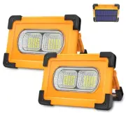 T-SUN Solar 80W LED Work Light Rechargeable Portable USB Flood Light 4 Modes ...