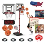 Kids Basketball Hoop with Shatterproof Backboard - Celebratory LED Scoreboard