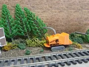 1:76 / OO gauge 3D printed tracked Wood chipper (Orange)