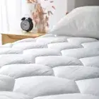 Luxury Polyester Matress Pad Snow Down Alternative Fill Deep Pocket Baffle Box