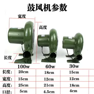 【鼓風機】交直流電動調速鼓風機燒烤小型 220V12v電瓶鼓風機家用小型吹風機