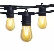 LED Festoon String Lights Solar Plug Connectable Hanging Bulbs Wedding