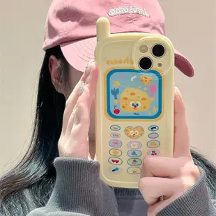 維諾 奶黃色奶酪 大哥大 復古諾基亞 帶天線 iPhone 15 Pro Max 14 13 12 11 手機殼 少女