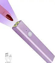 JESWO UV Nail Lamp, Handheld Gel Nail UV Lamp, 4 UV/LED Nail Lamp 8W, 2 Timer Settings,500mAh Rechargeable Flash Curing Nail Dryer for home and living room use