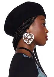 [Dolls Kill x Clueless] Earth To Cher Heart Earrings