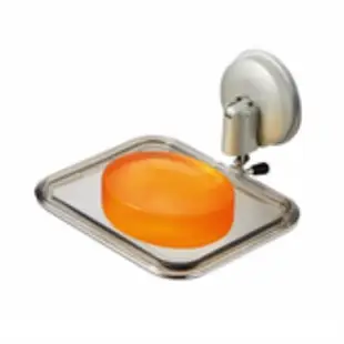 ASVEL 不鏽鋼強力吸盤方型肥皂架(浴室收納 磁磚牆壁 瀝水香皂盒 吸牆壁式)