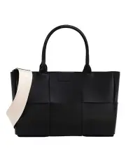 [Belle & Bloom] Long Way Home Woven Tote in Black