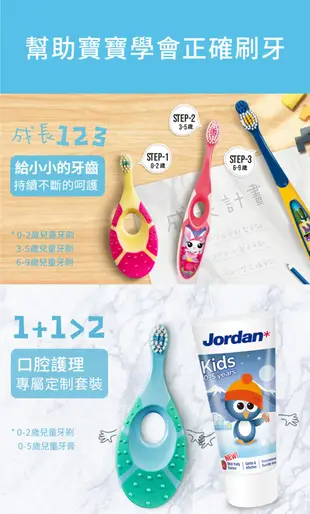 【Jordan】兒童牙刷(0-2歲/3-5歲/6-9歲)-3款任選 (3.6折)