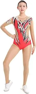 [Zagitova] Rhythmic Gymnastics Leotards for Girls Women Long Sleeves Competition Dance Unitards Printing Rhinestones